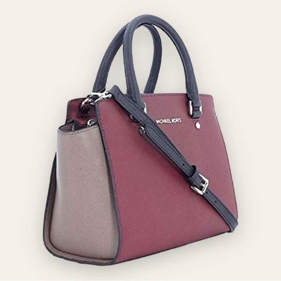 MICHAEL Michael Kors - Selma Top Trio Colorblock Saffiano Leather Satchel. - Picture 6 of 13